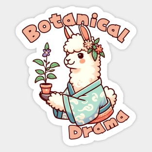 Llama Botanist Sticker